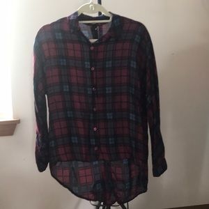 Maroon and Blue Flannel
